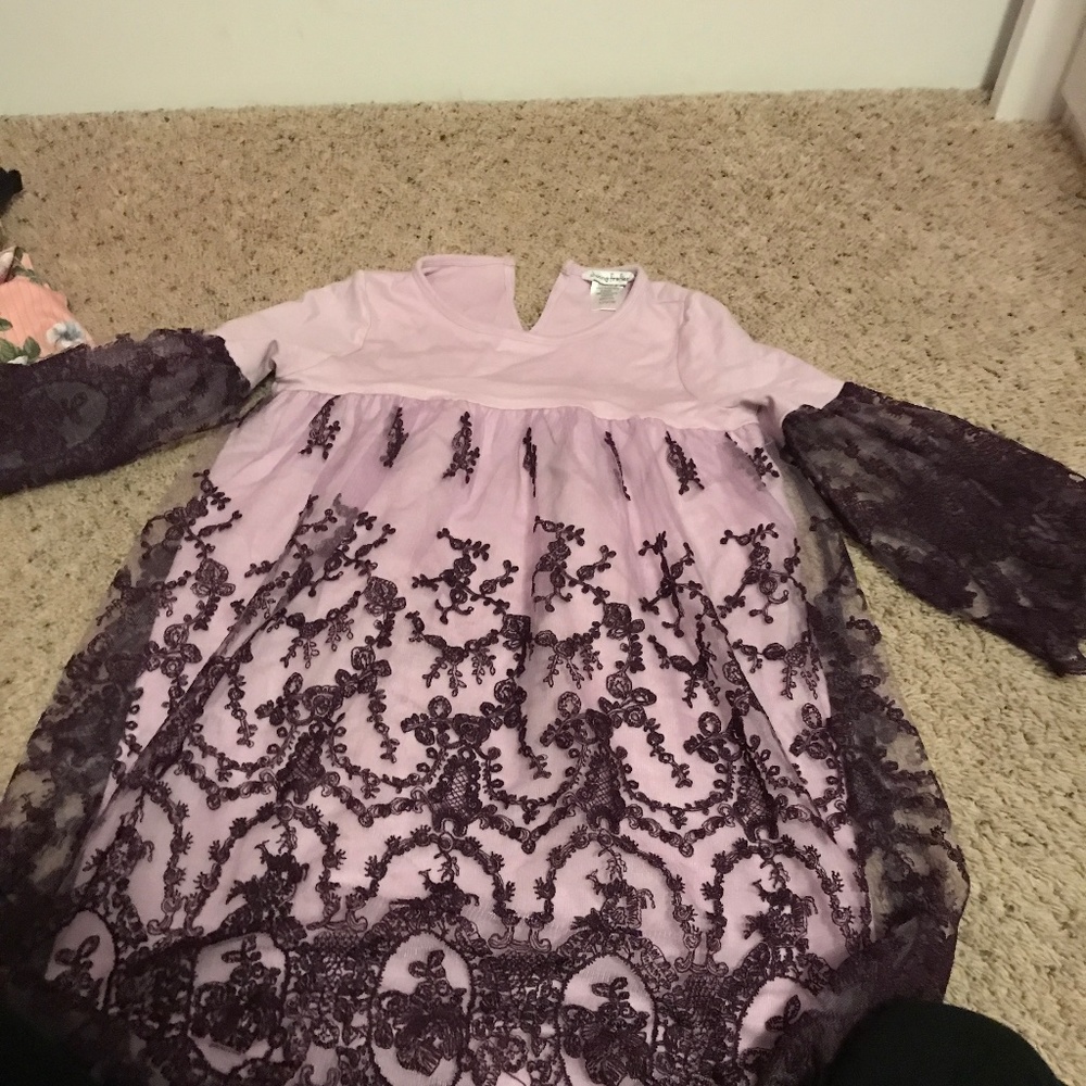 Purple flowery dress